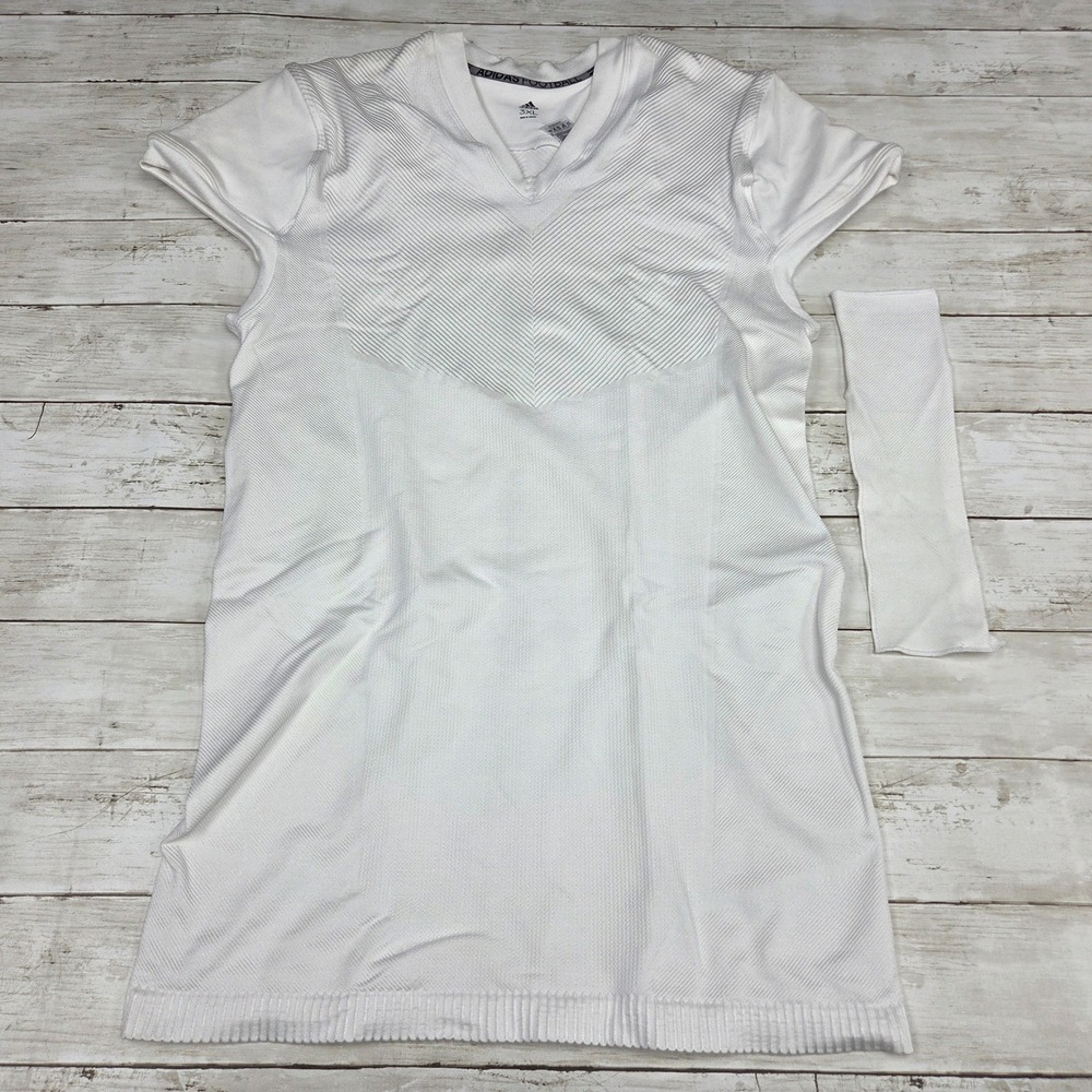 Sz 3XL Men ADIDAS Football Primeknit Undershirt Sleeveless White - Notags/Dirty